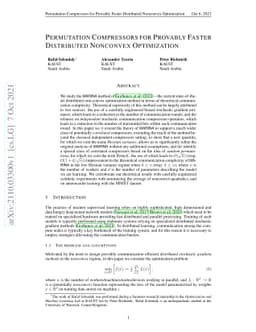 Permutation Compressors for Provably Faster Distributed Nonconvex
  Optimization