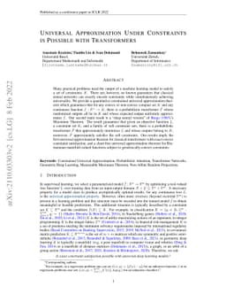 Universal Approximation Under Constraints is Possible with Transformers