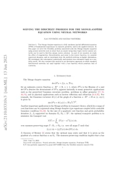Solving the Dirichlet problem for the Monge-Ampère equation using
  neural networks