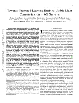 Towards Federated Learning-Enabled Visible Light Communication in 6G
  Systems