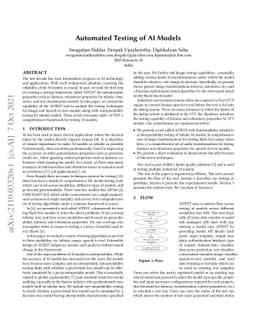 Automated Testing of AI Models
