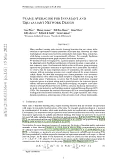 Frame Averaging for Invariant and Equivariant Network Design