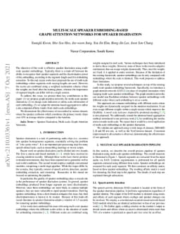 Multi-scale speaker embedding-based graph attention networks for speaker
  diarisation