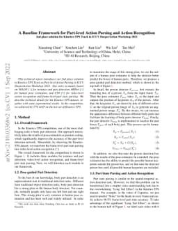A Baseline Framework for Part-level Action Parsing and Action
  Recognition