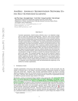 AnoSeg: Anomaly Segmentation Network Using Self-Supervised Learning