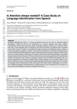 Is Attention always needed? A Case Study on Language Identification from
  Speech