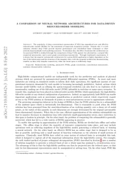 A Comparison of Neural Network Architectures for Data-Driven
  Reduced-Order Modeling