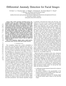 Differential Anomaly Detection for Facial Images