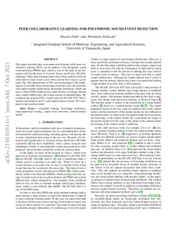 Peer Collaborative Learning for Polyphonic Sound Event Detection