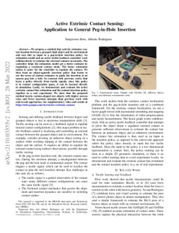 Active Extrinsic Contact Sensing: Application to General Peg-in-Hole
  Insertion