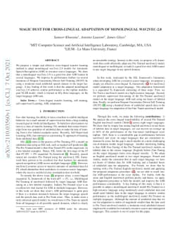 Magic dust for cross-lingual adaptation of monolingual wav2vec-2.0