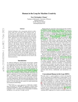 Human in the Loop for Machine Creativity