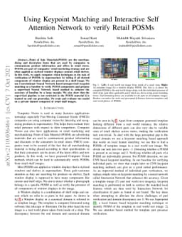 Using Keypoint Matching and Interactive Self Attention Network to verify
  Retail POSMs