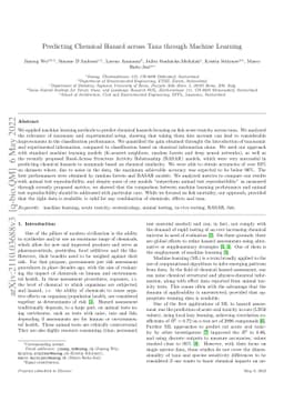 Predicting Chemical Hazard across Taxa through Machine Learning