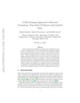 A Meta-learning Approach to Reservoir Computing: Time Series Prediction
  with Limited Data