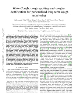 Wake-Cough: cough spotting and cougher identification for personalised
  long-term cough monitoring