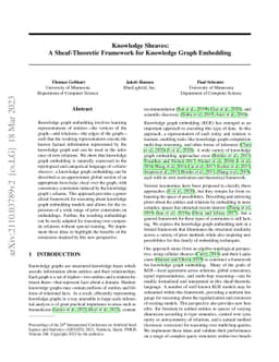 Knowledge Sheaves: A Sheaf-Theoretic Framework for Knowledge Graph
  Embedding