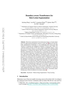 Boundary-aware Transformers for Skin Lesion Segmentation