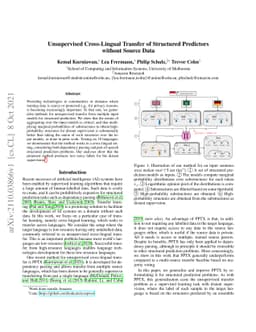 Unsupervised Cross-Lingual Transfer of Structured Predictors without
  Source Data