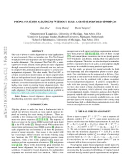 Phone-to-audio alignment without text: A Semi-supervised Approach