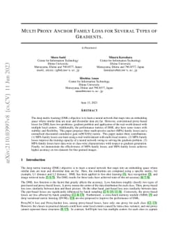 Multi Proxy Anchor Family Loss for Several Types of Gradients