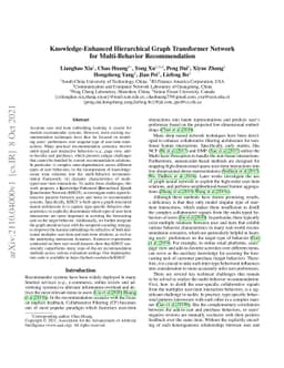 Knowledge-Enhanced Hierarchical Graph Transformer Network for
  Multi-Behavior Recommendation