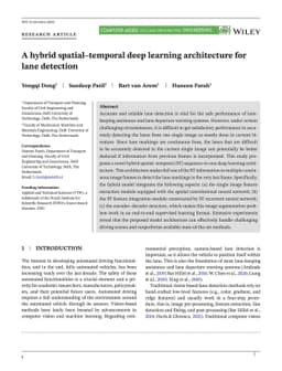 A Hybrid Spatial-temporal Deep Learning Architecture for Lane Detection