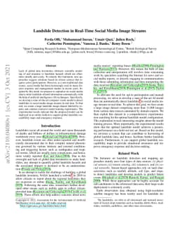 Landslide Detection in Real-Time Social Media Image Streams