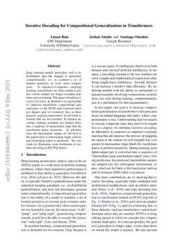 Iterative Decoding for Compositional Generalization in Transformers