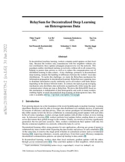 RelaySum for Decentralized Deep Learning on Heterogeneous Data