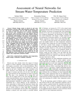 Assessment of Neural Networks for Stream-Water-Temperature Prediction