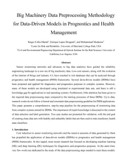 Big Machinery Data Preprocessing Methodology for Data-Driven Models in
  Prognostics and Health Management