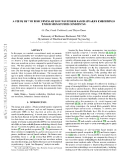 A study of the robustness of raw waveform based speaker embeddings under
  mismatched conditions
