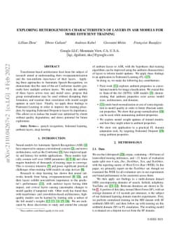 Exploring Heterogeneous Characteristics of Layers in ASR Models for More
  Efficient Training