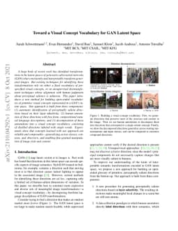 Toward a Visual Concept Vocabulary for GAN Latent Space