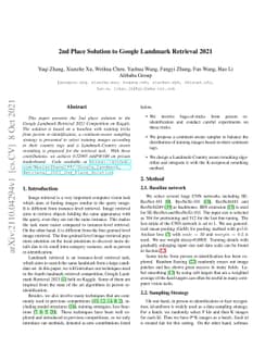 2nd Place Solution to Google Landmark Retrieval 2021