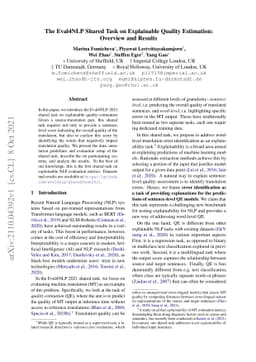 The Eval4NLP Shared Task on Explainable Quality Estimation: Overview and
  Results