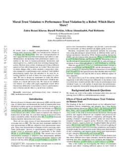 Moral-Trust Violation vs Performance-Trust Violation by a Robot: Which
  Hurts More?