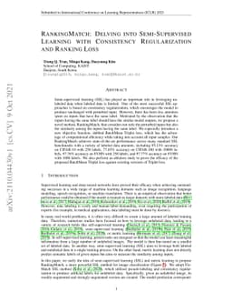 RankingMatch: Delving into Semi-Supervised Learning with Consistency
  Regularization and Ranking Loss