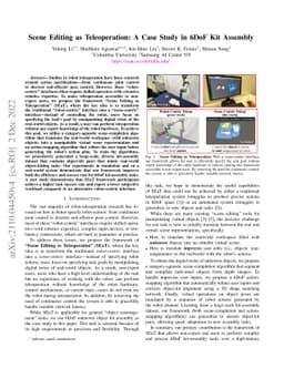 Scene Editing as Teleoperation: A Case Study in 6DoF Kit Assembly