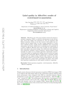 Label quality in AffectNet: results of crowd-based re-annotation