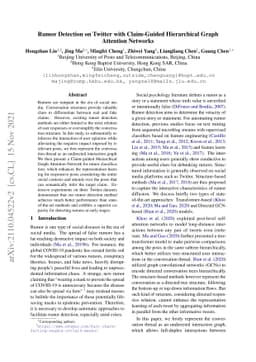 Rumor Detection on Twitter with Claim-Guided Hierarchical Graph
  Attention Networks
