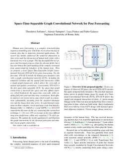 Space-Time-Separable Graph Convolutional Network for Pose Forecasting