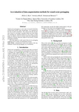 An evaluation of data augmentation methods for sound scene geotagging