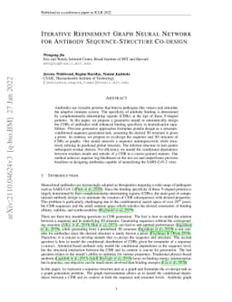 Iterative Refinement Graph Neural Network for Antibody
  Sequence-Structure Co-design