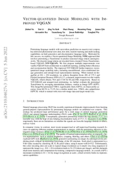 Vector-quantized Image Modeling with Improved VQGAN