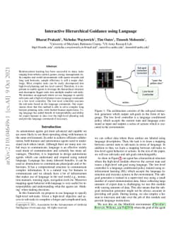 Interactive Hierarchical Guidance using Language