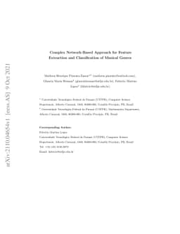 Complex Network-Based Approach for Feature Extraction and Classification
  of Musical Genres