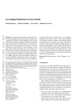 Leveraging Experience in Lazy Search