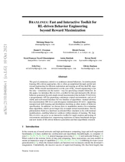 Braxlines: Fast and Interactive Toolkit for RL-driven Behavior
  Engineering beyond Reward Maximization